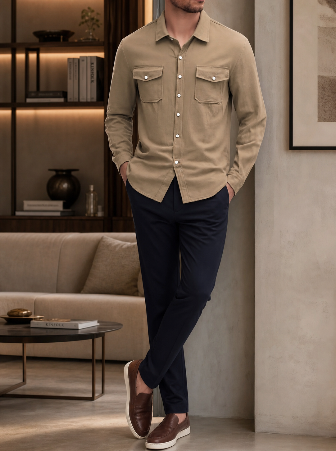 Camisa masculina safari