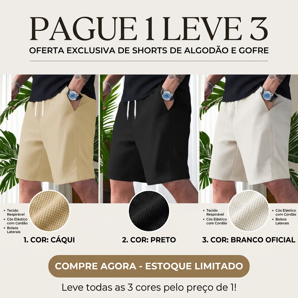 Pague 1 Leve 3 | Short masculino miami