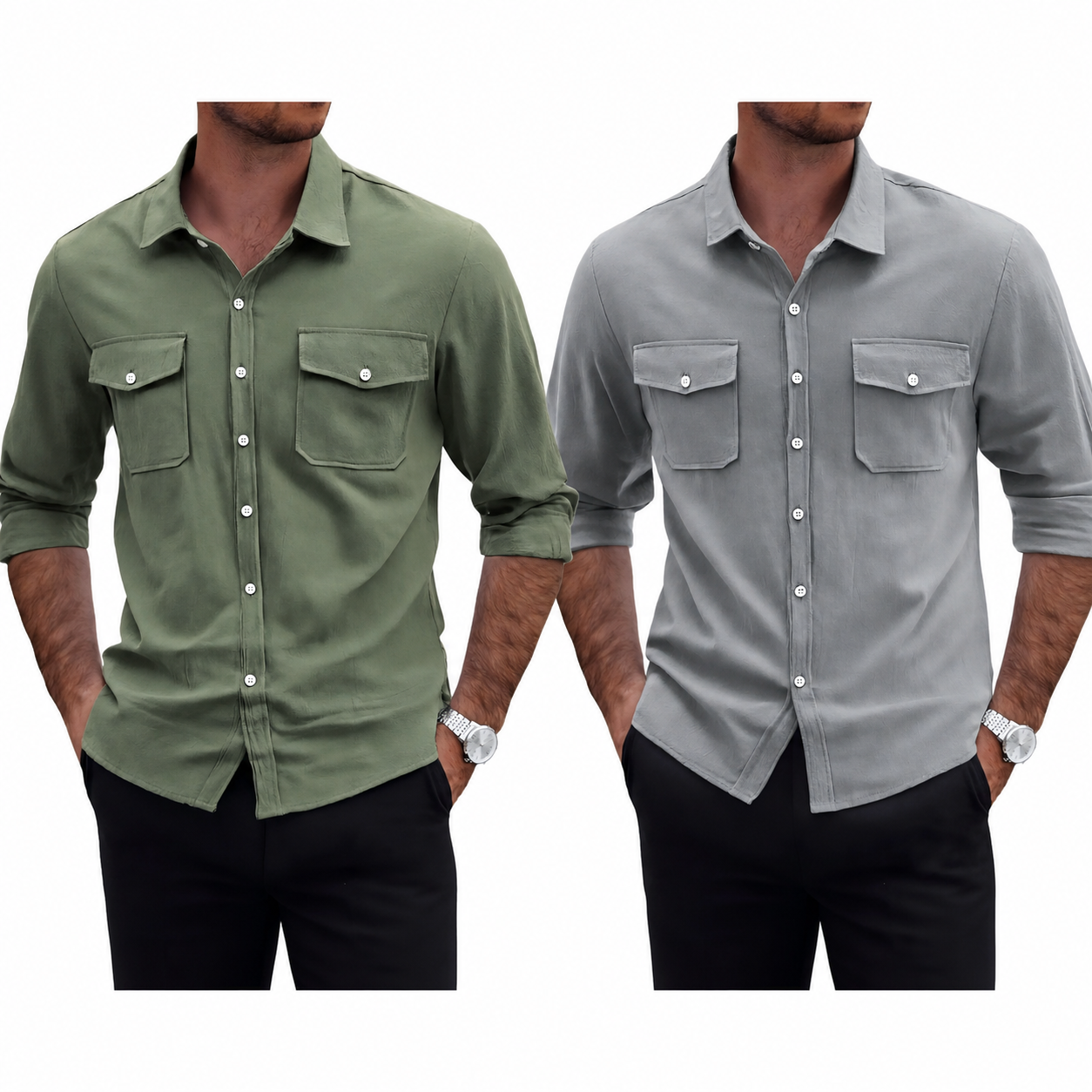 Pague 1 Leve 2 | Camisa masculina safari