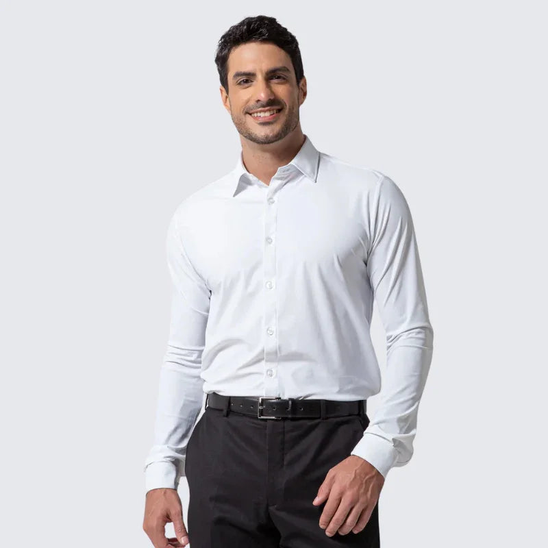 PAGUE 1 LEVE 3 | Camisa Social Ultra Elastech Anti amassados + Relogio de Brinde