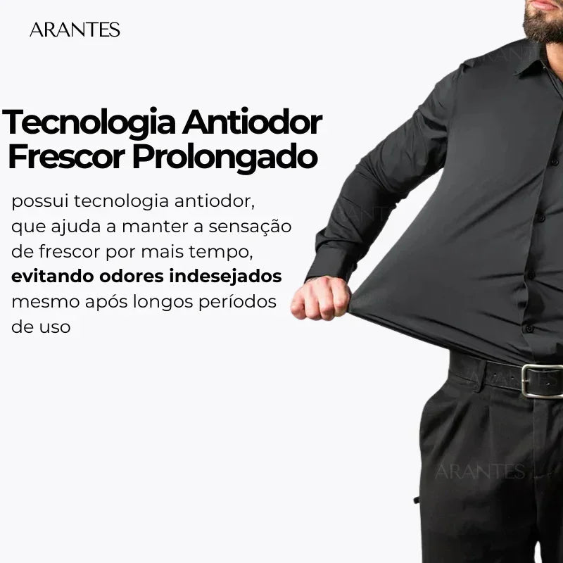 PAGUE 1 LEVE 3 | Camisa Social Ultra Elastech Anti amassados + Relogio de Brinde