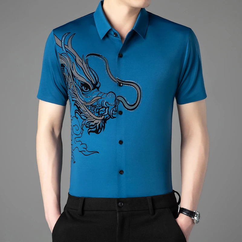 Camisa Social Imperial Dragon + Brinde Relogio social