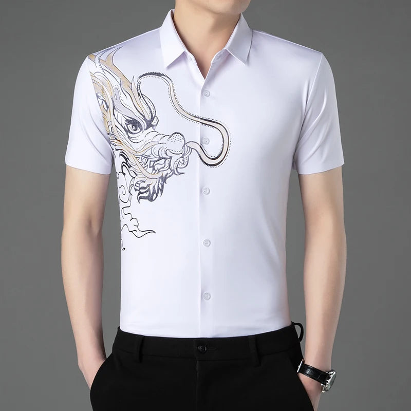 Camisa Social Imperial Dragon + Brinde Relogio social