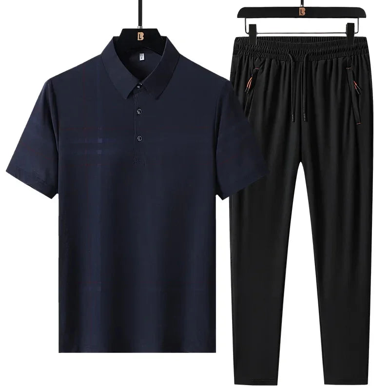 Conjunto Camisa Polo Seda Gelo + Calça Flex
