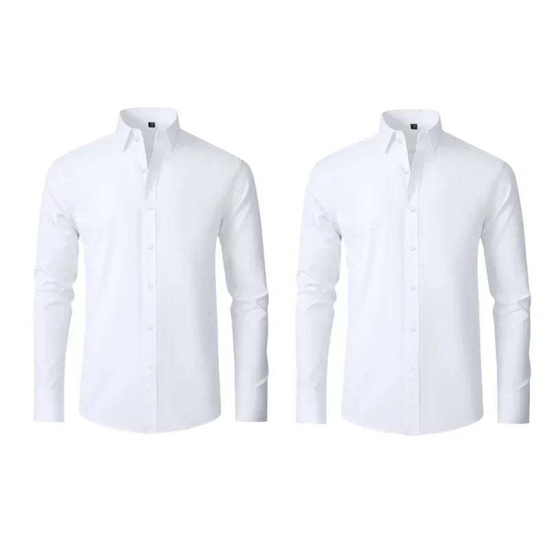 COMPRE 1 LEVE 2 | Camisa Social Ultra Elastech Anti amassados + Relogio de Brinde