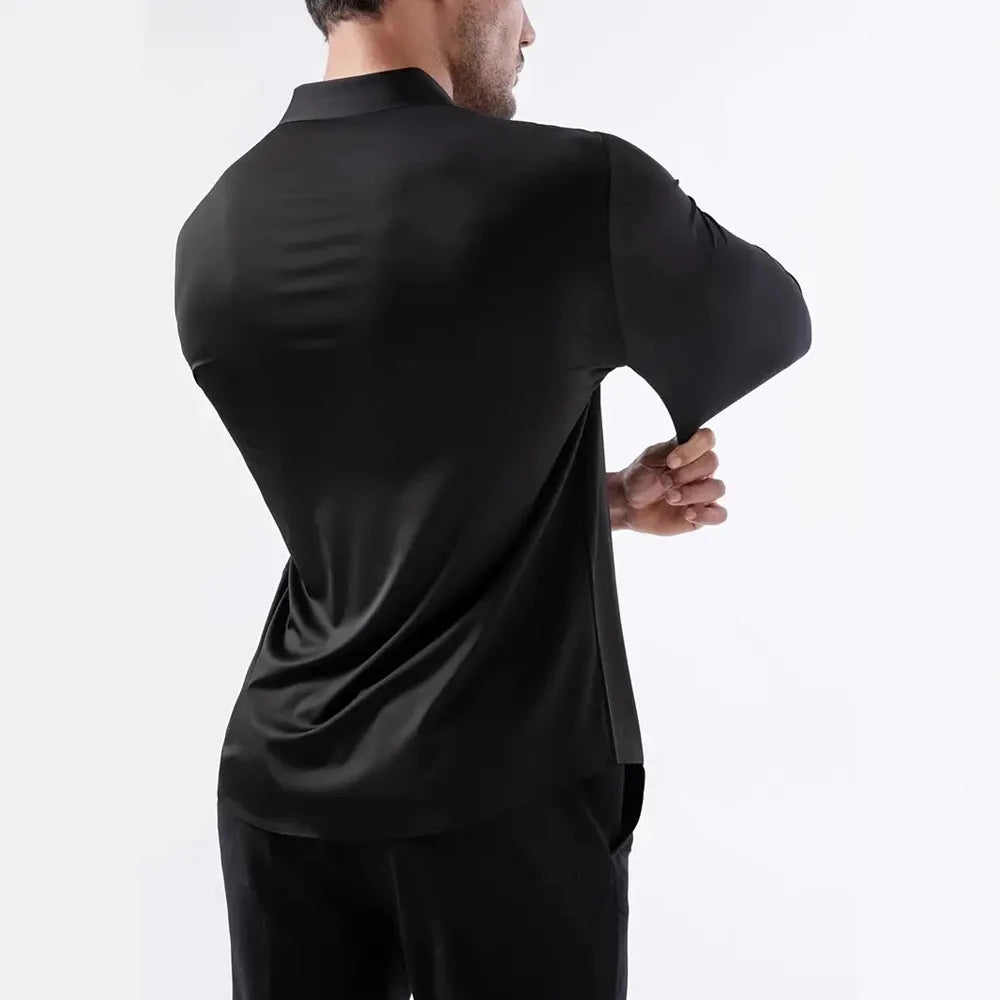 Camisa Elastech Social Anti Amassados + Brinde Relogio Social