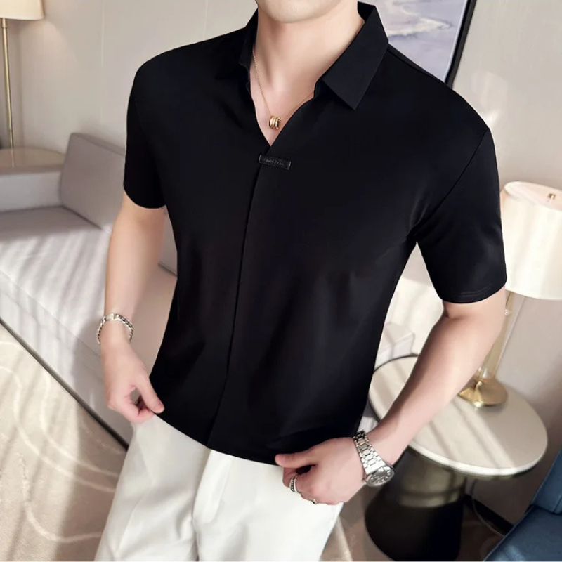 Camisa Estilo Social Masterline Essential + Relógio de Brinde