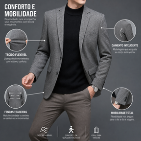 Blazer de Lã Masculino - Thomas Shaner™