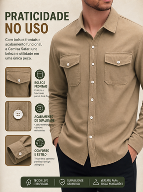 Camisa masculina safari