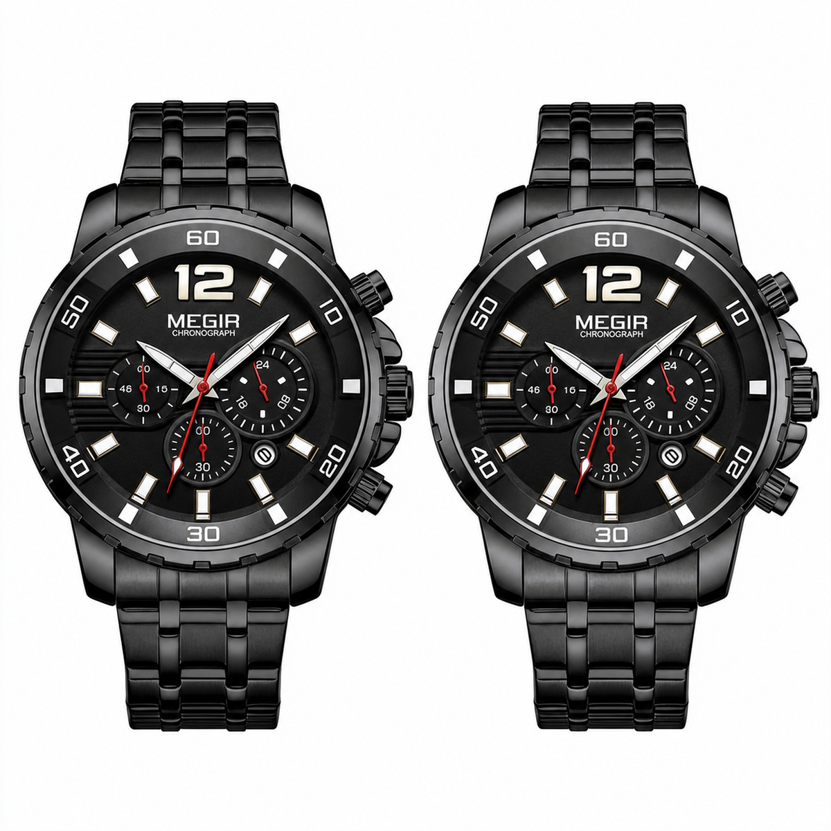 Pague 1 Leve 2 | Relogio masculino megir Gold