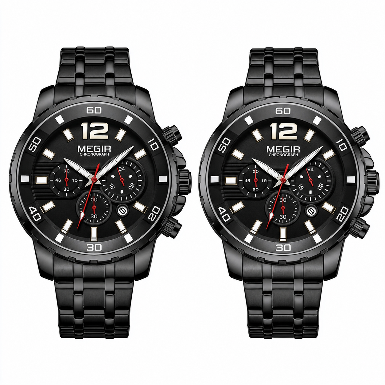Pague 1 Leve 2 | Relogio masculino megir Gold
