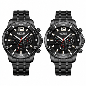 Pague 1 Leve 2 | Relogio masculino megir Gold