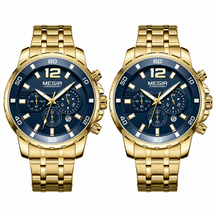 Pague 1 Leve 2 | Relogio masculino megir Gold