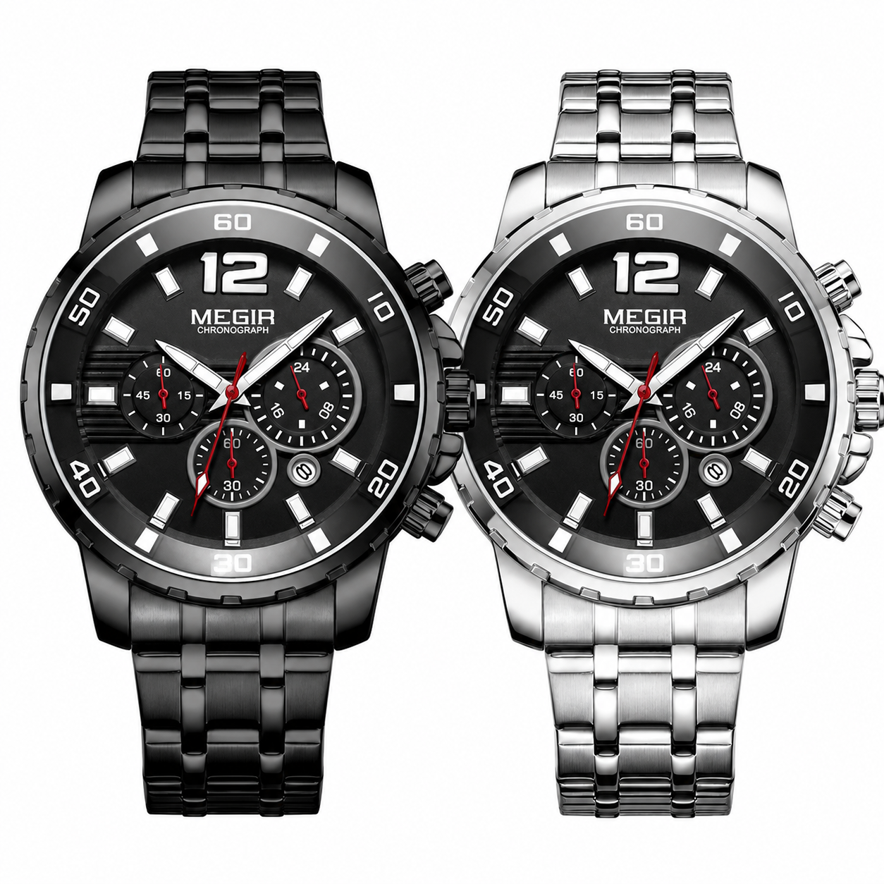 Pague 1 Leve 2 | Relogio masculino megir Gold