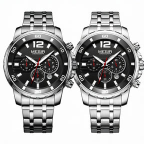 Pague 1 Leve 2 | Relogio masculino megir Gold