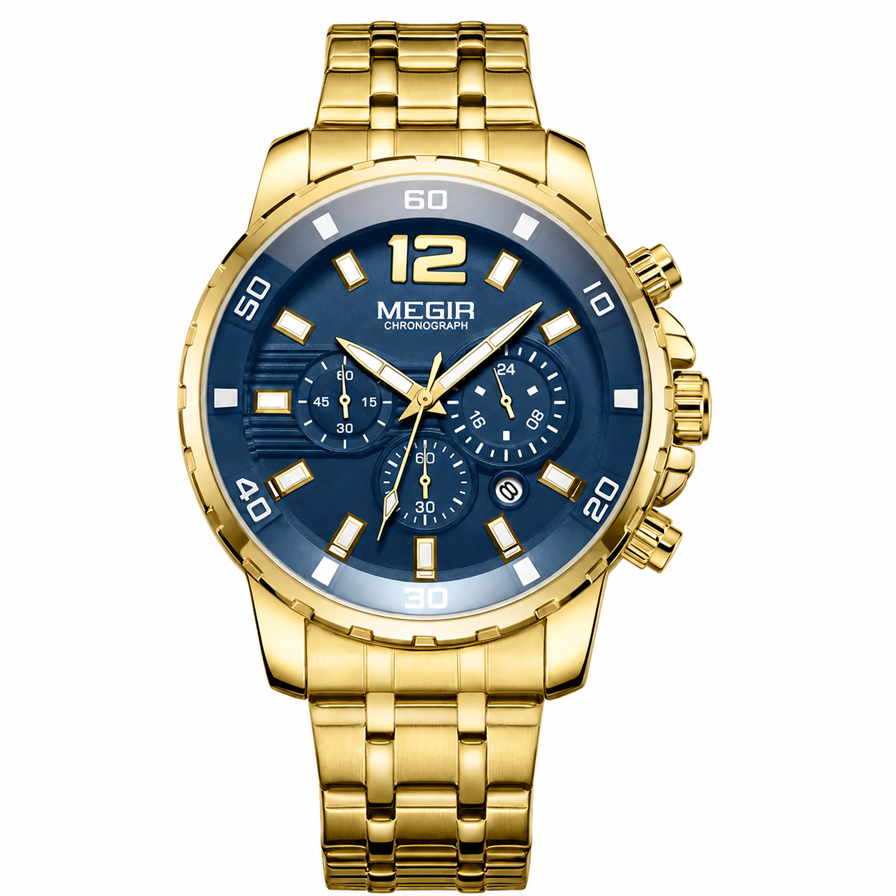 Pague 1 Leve 2 | Relogio masculino megir Gold