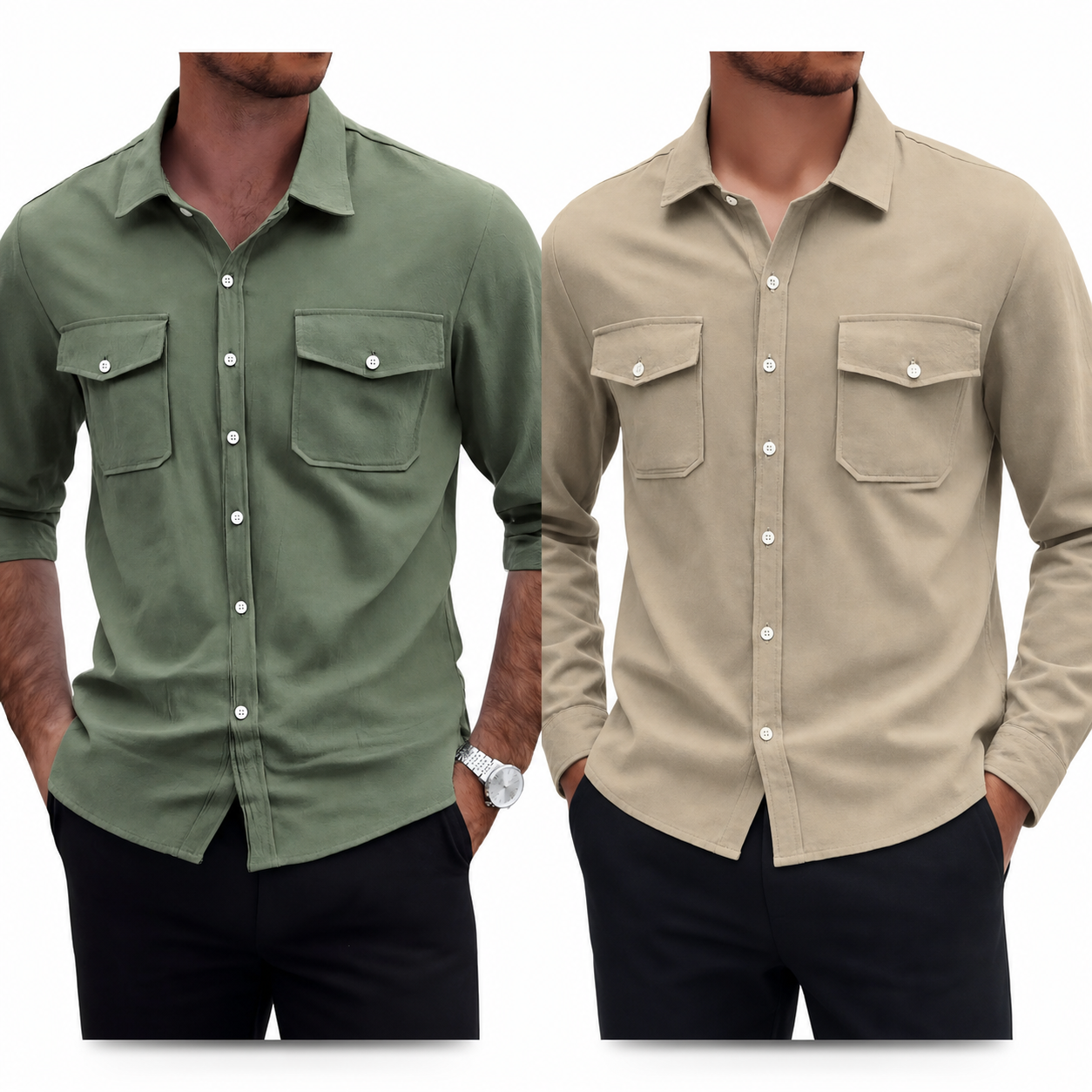 Pague 1 Leve 2 | Camisa masculina safari