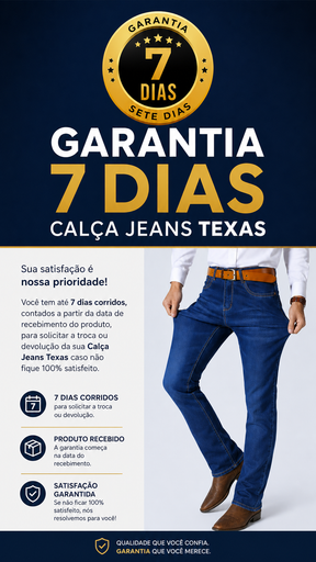Pague 1 Leve 2 | Calça Jeans® texas + Brinde Cinto Masculino