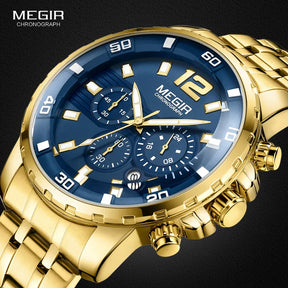 Pague 1 Leve 2 | Relogio masculino megia Gold