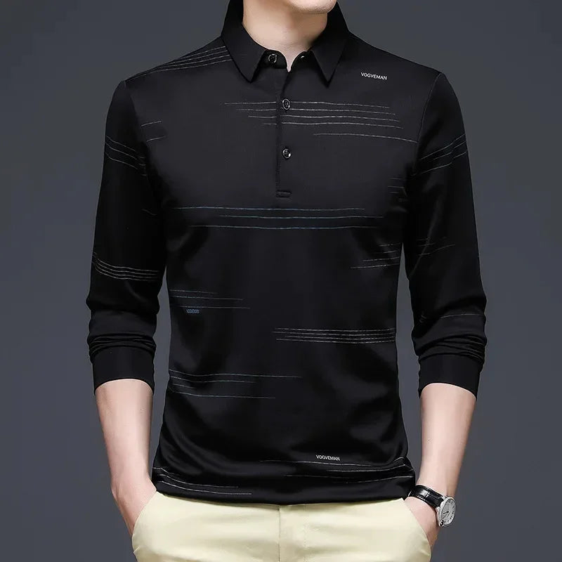 Camisa Polo Manga Longa Mercerizada Luxe