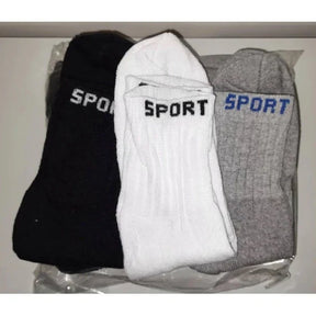 Kit 3 Pares Meia Cano Alto Sport Comfort