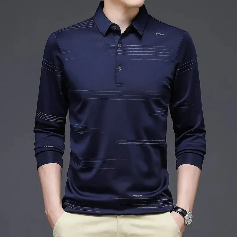Camisa Polo Manga Longa Mercerizada Luxe