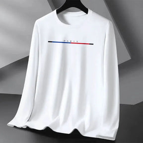 Camiseta Casual de Manga Longa Gentleman