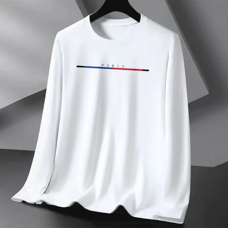 Camiseta Casual de Manga Longa Gentleman