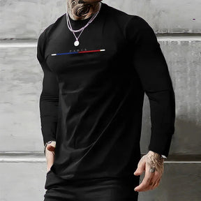 Camiseta Casual de Manga Longa Gentleman