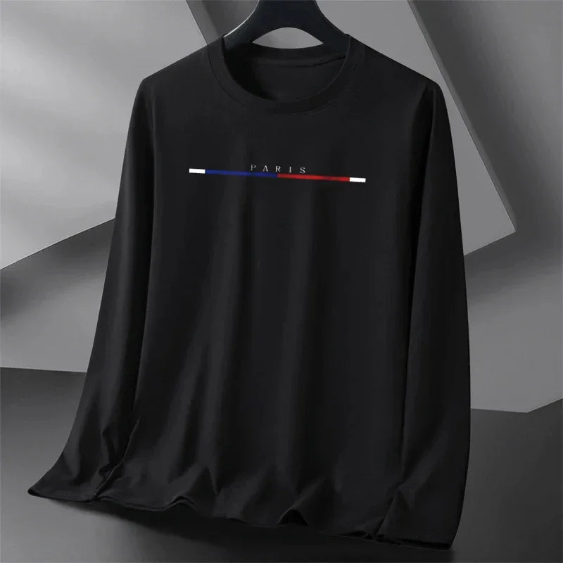 Camiseta Casual de Manga Longa Gentleman