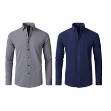 COMPRE 1 LEVE 2 | Camisa Social Ultra Elastech Anti amassados + Relogio de Brinde