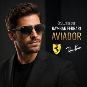 Óculos De Sol Ray-Ban Ferrari AVIADOR - Novo modelo - COM 1 ANO DE GARANTIA