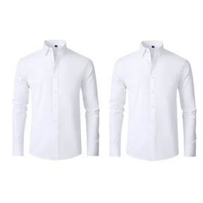COMPRE 1 LEVE 2 | Camisa Social Ultra Elastech Anti amassados + Relogio de Brinde
