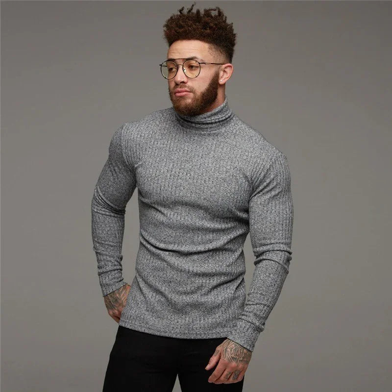 Cacharrel Masculina Manga Longa Gola Alta Canelada