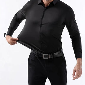 Camisa Elastech Social Anti Amassados + Brinde Relogio Social