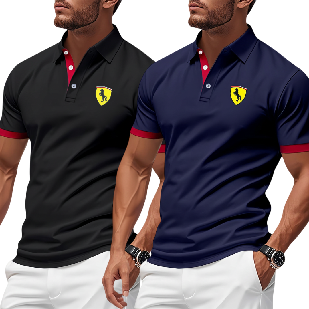 Pague 1 Leve 2 | Camisas Polo Ferrari + Brinde Relogio