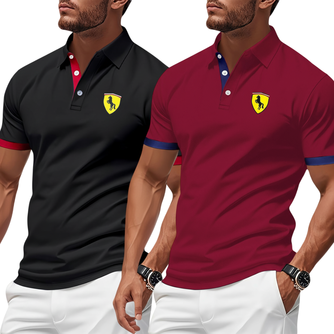 Pague 1 Leve 2 | Camisas Polo Ferrari + Brinde Relogio
