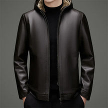 Jaqueta de couro masculina alpha prime