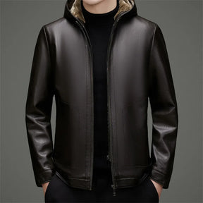 Jaqueta de couro masculina alpha prime