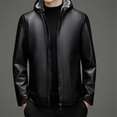 Jaqueta de couro masculina alpha prime
